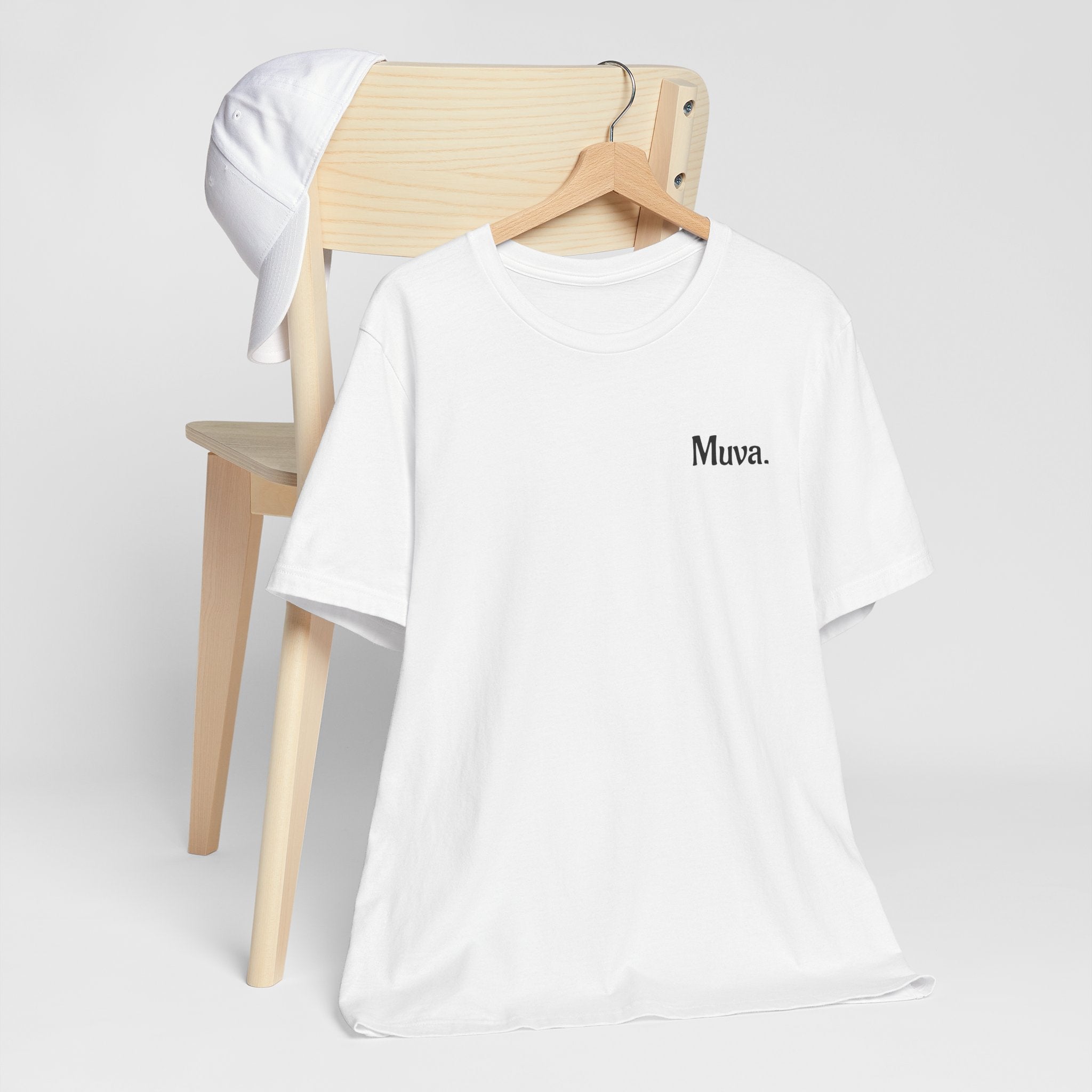 Muva Minimalist Tee — 'Muva.' Chest Print