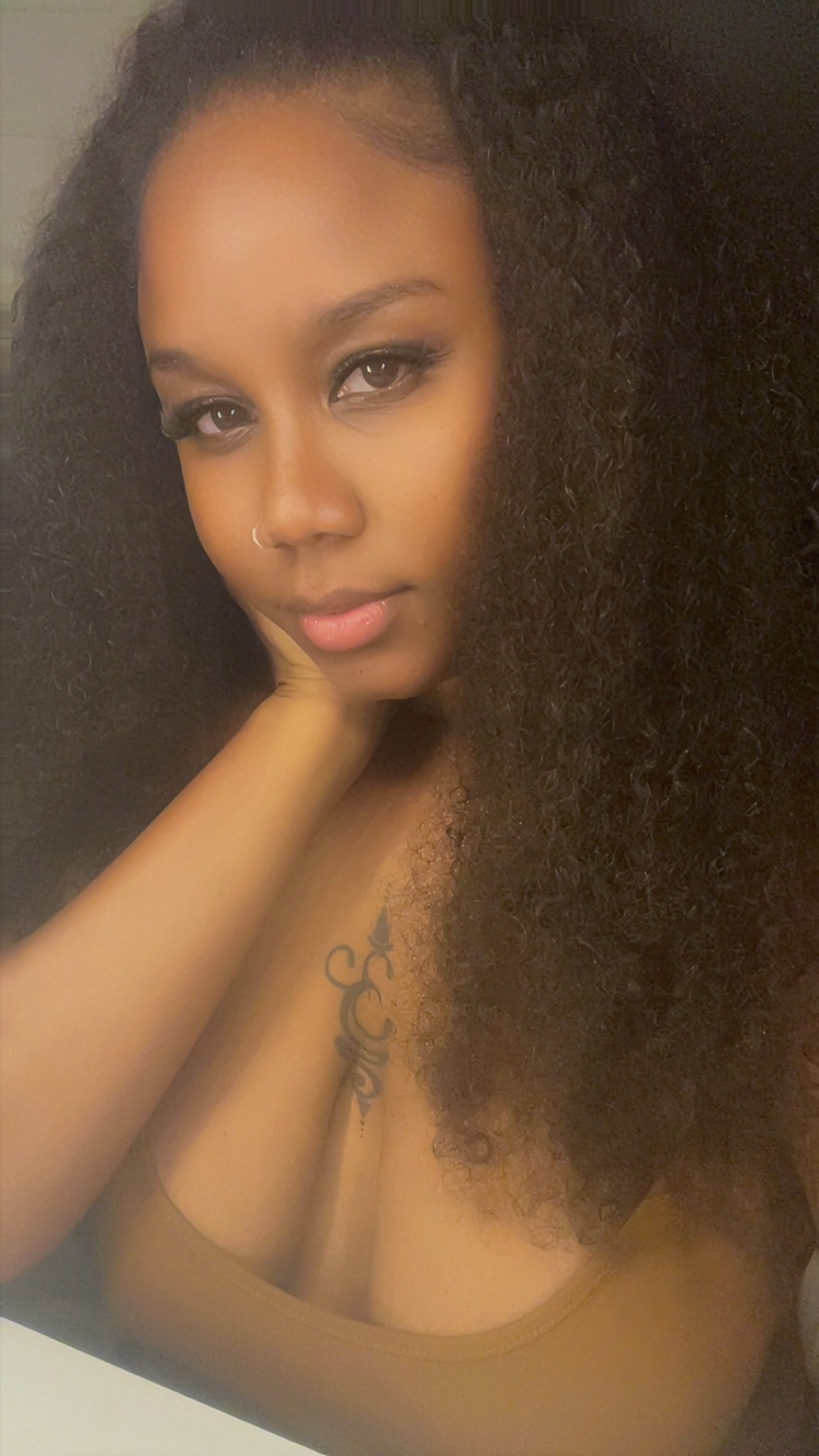 Raw Cambodian Curly Half Wig