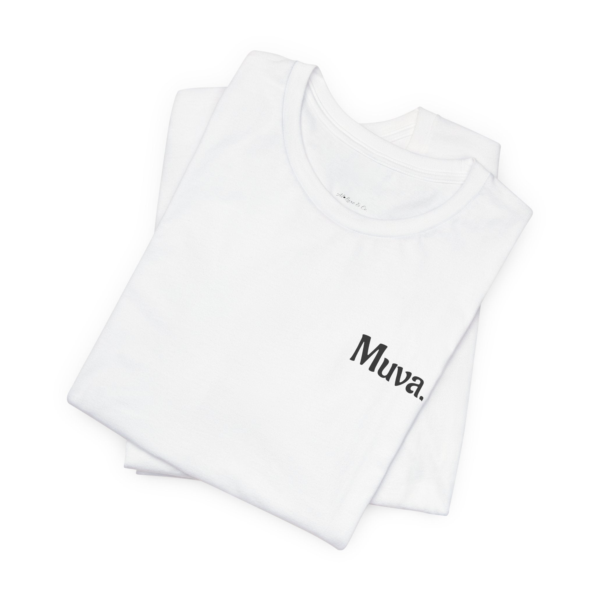 Muva Minimalist Tee — 'Muva.' Chest Print