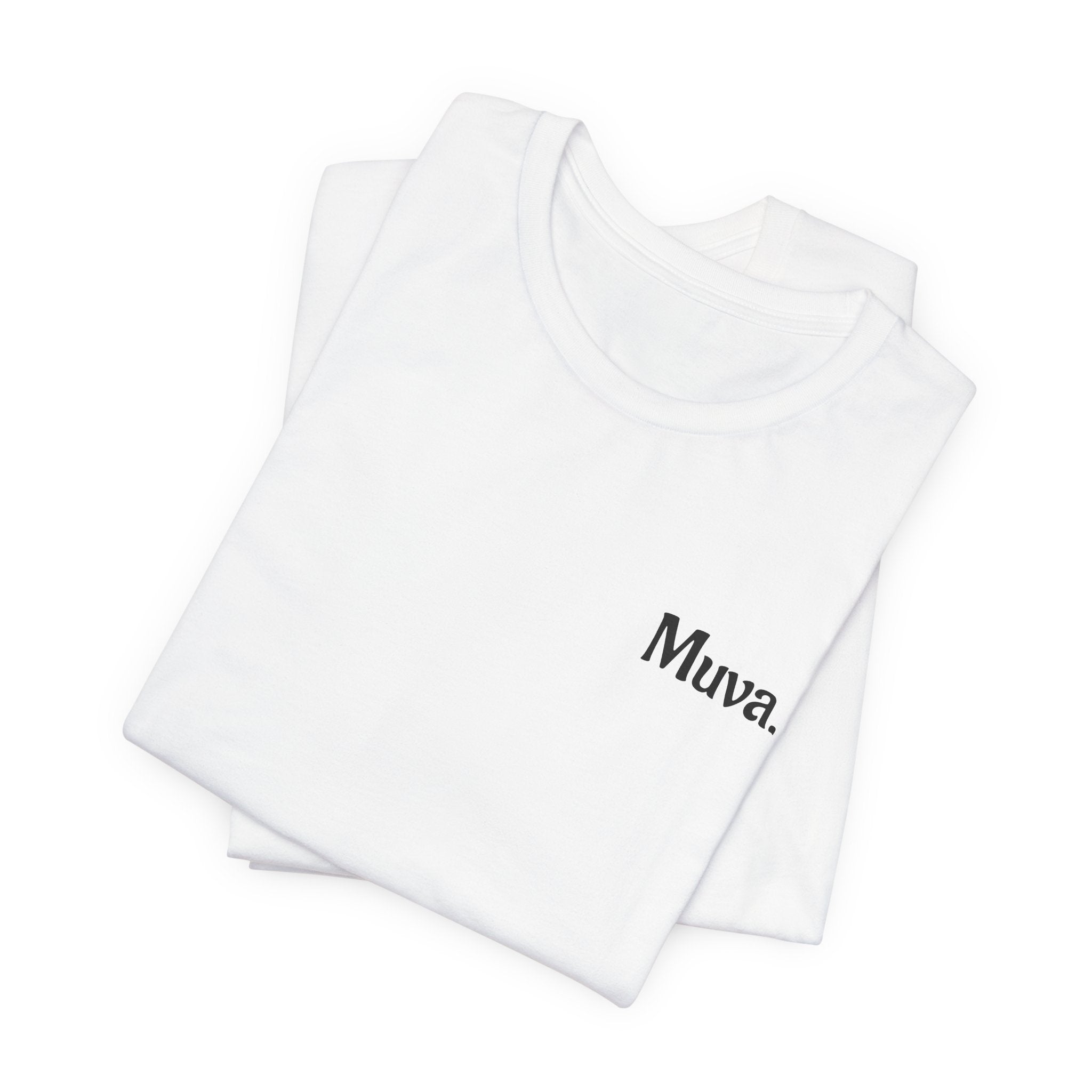 Muva Minimalist Tee — 'Muva.' Chest Print