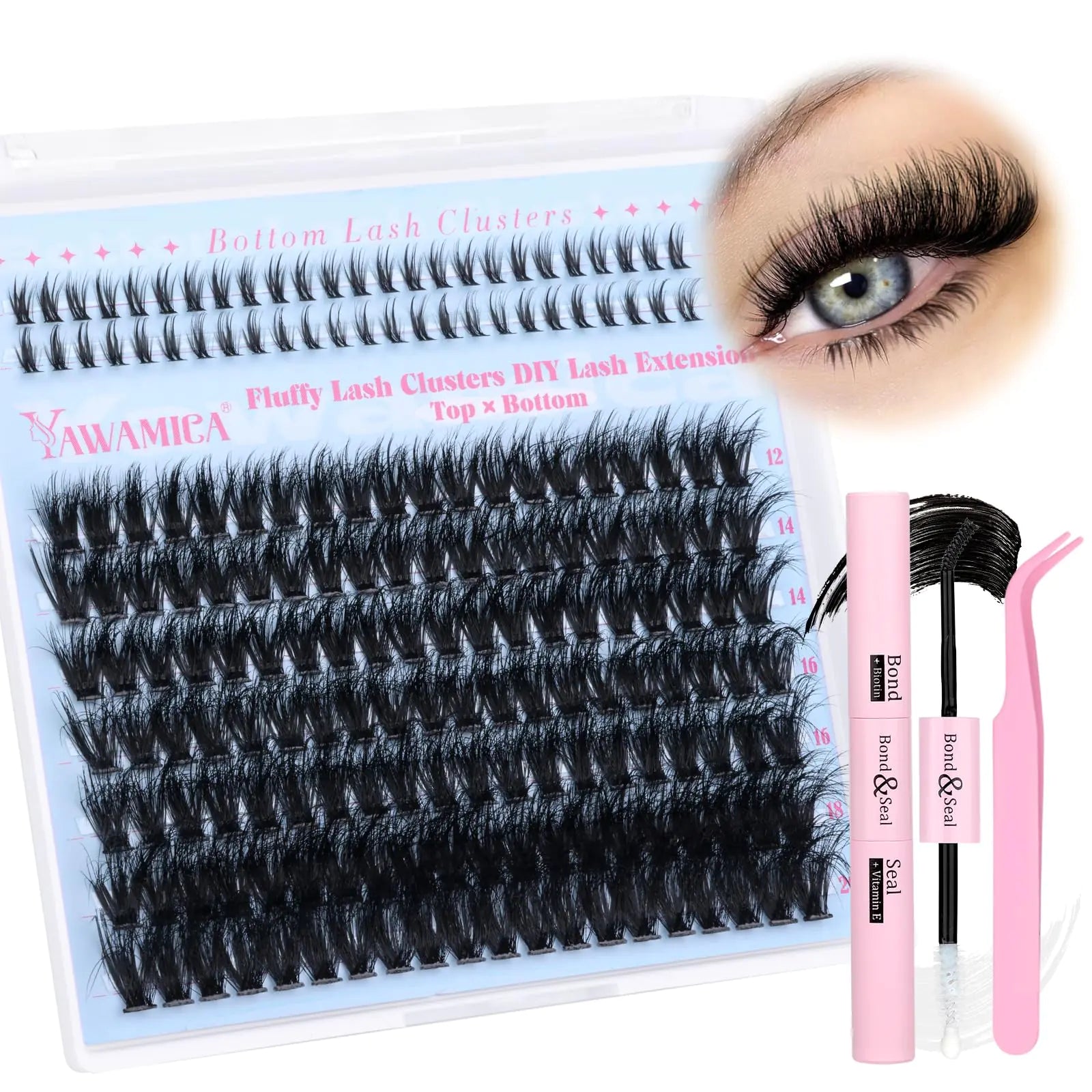 Volume Lashes Extension Kit Include: 12-20mm 200D