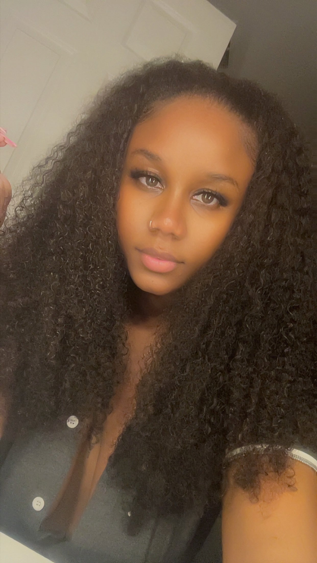 Raw Cambodian Curly Half Wig